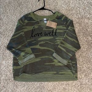 Love Well Camo Crew Neck